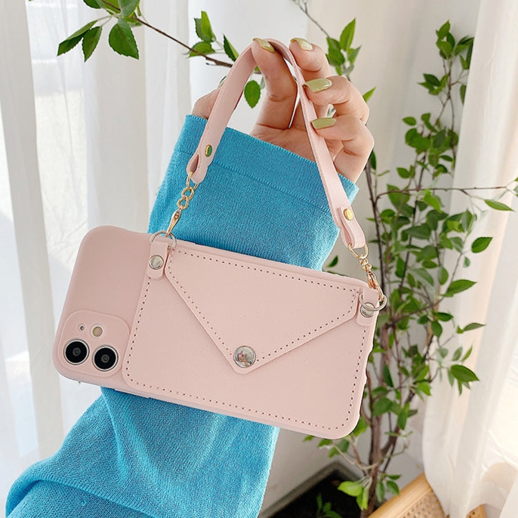 For iPhone 11 Pro Solid Color PU + TPU Handheld Protective Case with Wallet & Lanyard