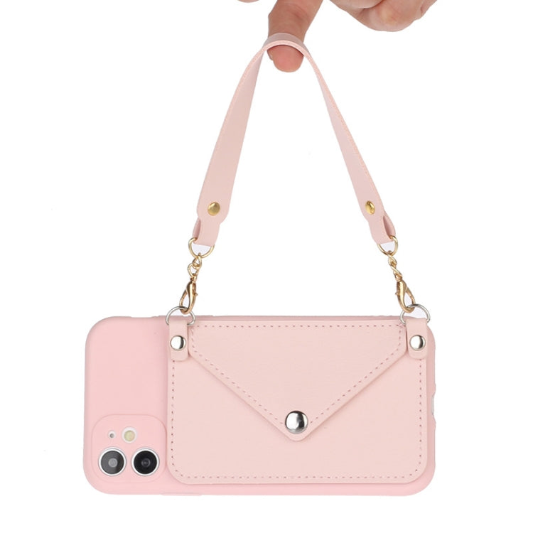 For iPhone 11 Solid Color PU + TPU Handheld Protective Case with Wallet & Lanyard