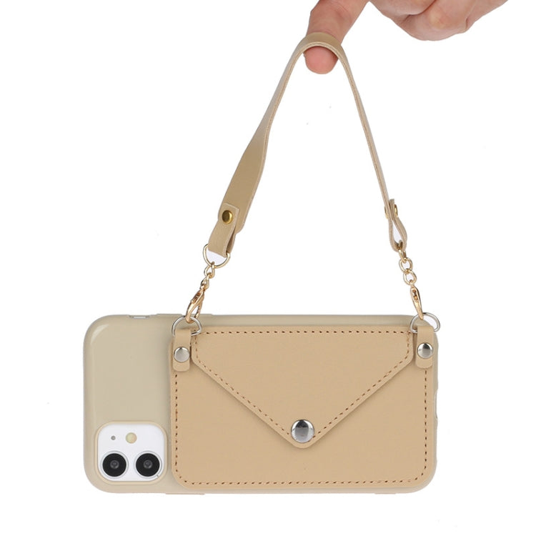For iPhone 11 Solid Color PU + TPU Handheld Protective Case with Wallet & Lanyard