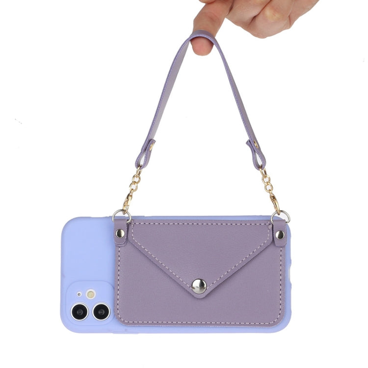 For iPhone 11 Solid Color PU + TPU Handheld Protective Case with Wallet & Lanyard