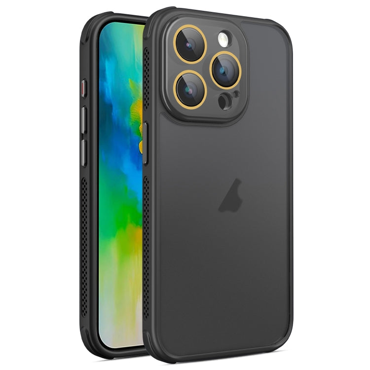 For iPhone 16 Pro Max Hardware Side Cooling Skin Feel Frosted Phone Case with Lens Film