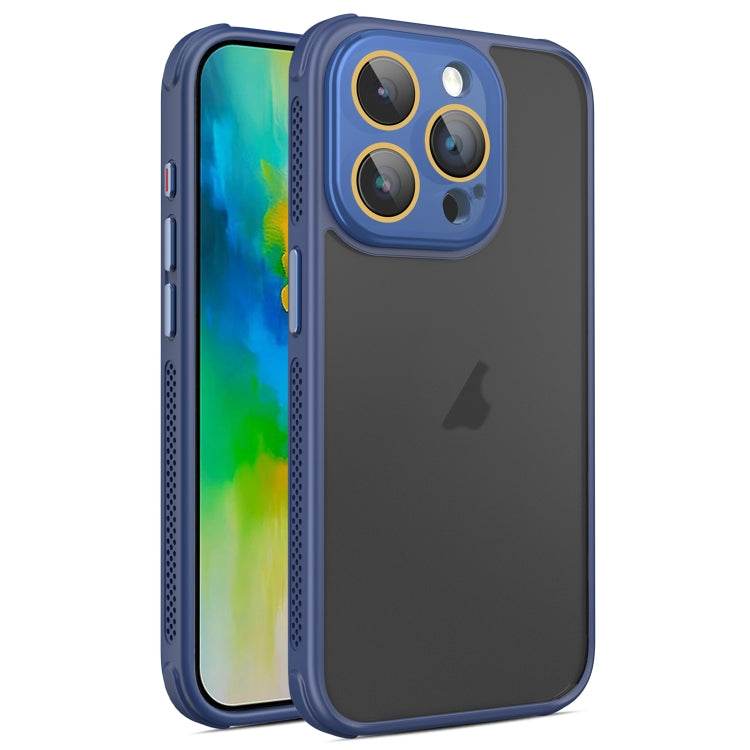 For iPhone 16 Pro Max Hardware Side Cooling Skin Feel Frosted Phone Case with Lens Film