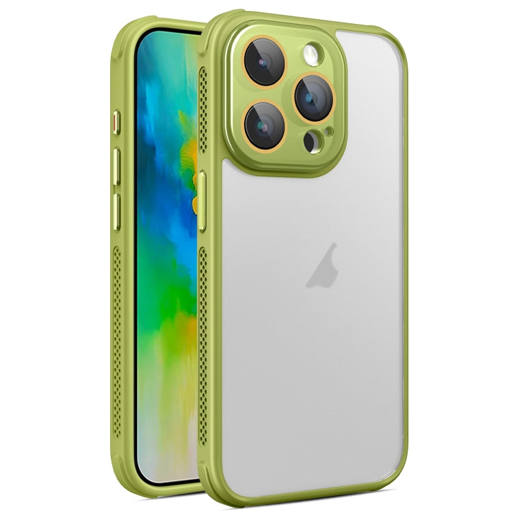 For iPhone 16 Pro Hardware Side Cooling Skin Feel Frosted Phone Case with Lens Film