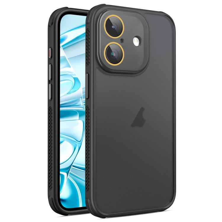 For iPhone 16 Plus Hardware Side Cooling Skin Feel Frosted Phone Case with Lens Film