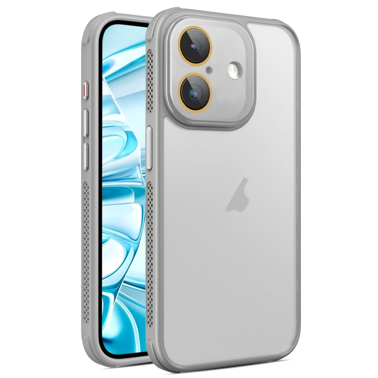 For iPhone 16 Plus Hardware Side Cooling Skin Feel Frosted Phone Case with Lens Film