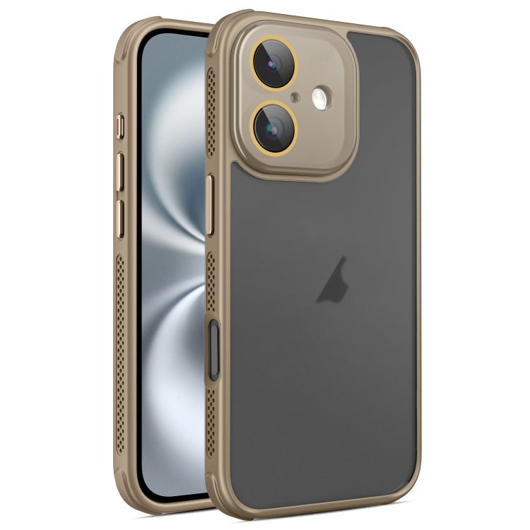 For iPhone 16 Plus Hardware Side Cooling Skin Feel Frosted Phone Case with Lens Film