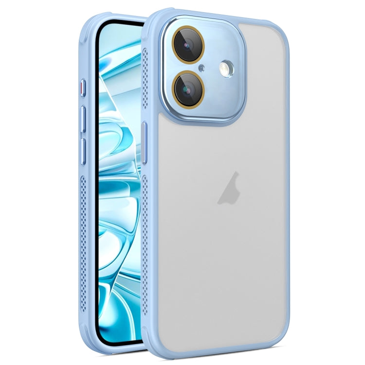 For iPhone 16 Hardware Side Cooling Skin Feel Frosted Phone Case with Lens Film