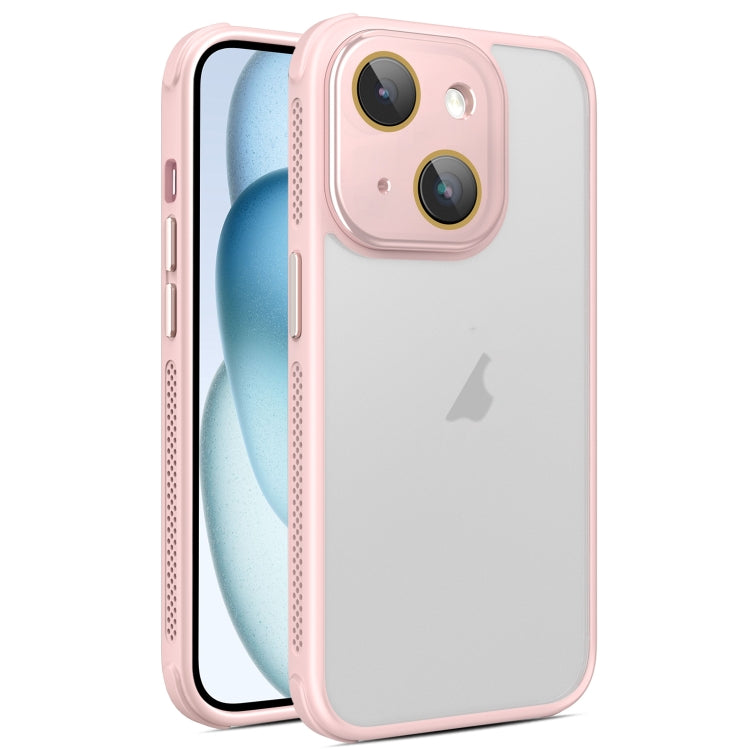For iPhone 15 Plus Hardware Side Cooling Skin Feel Frosted Phone Case with Lens Film