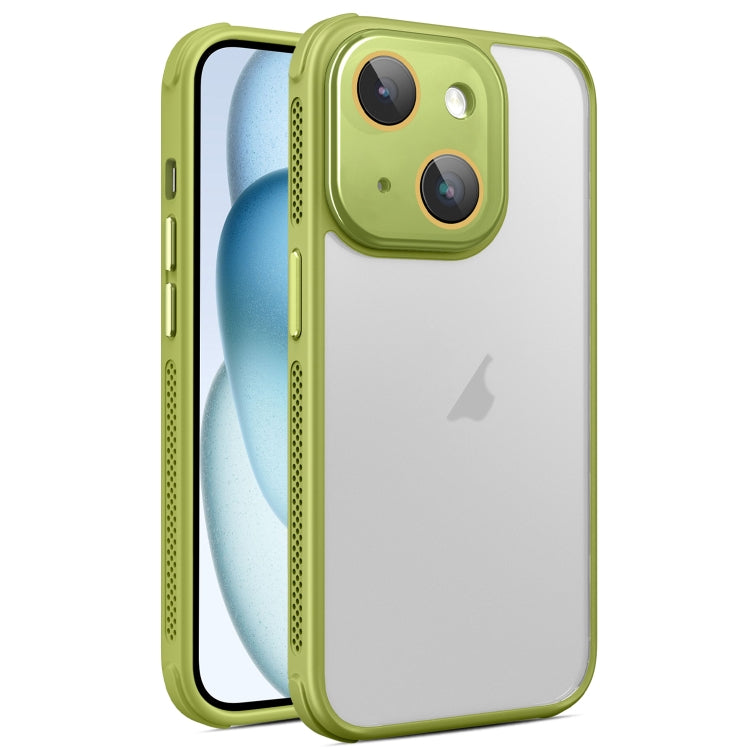 For iPhone 15 Plus Hardware Side Cooling Skin Feel Frosted Phone Case with Lens Film