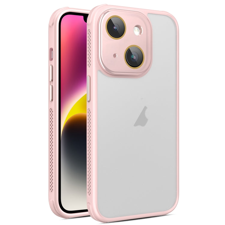 For iPhone 14 Plus Hardware Side Cooling Skin Feel Frosted Phone Case with Lens Film