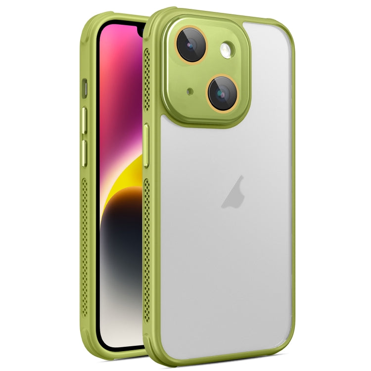 For iPhone 14 Plus Hardware Side Cooling Skin Feel Frosted Phone Case with Lens Film