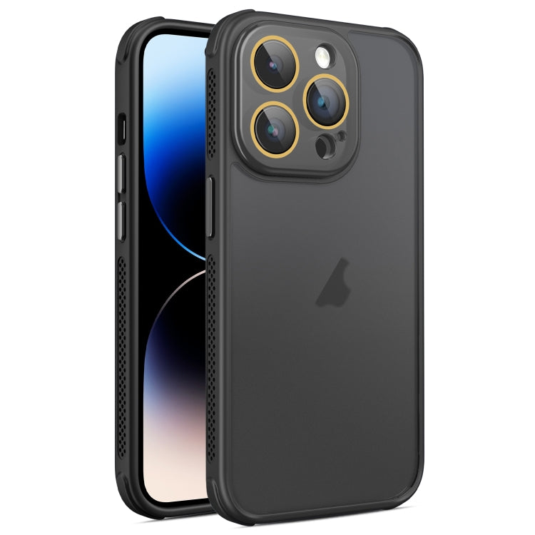 For iPhone 14 Pro Hardware Side Cooling Skin Feel Frosted Phone Case with Lens Film