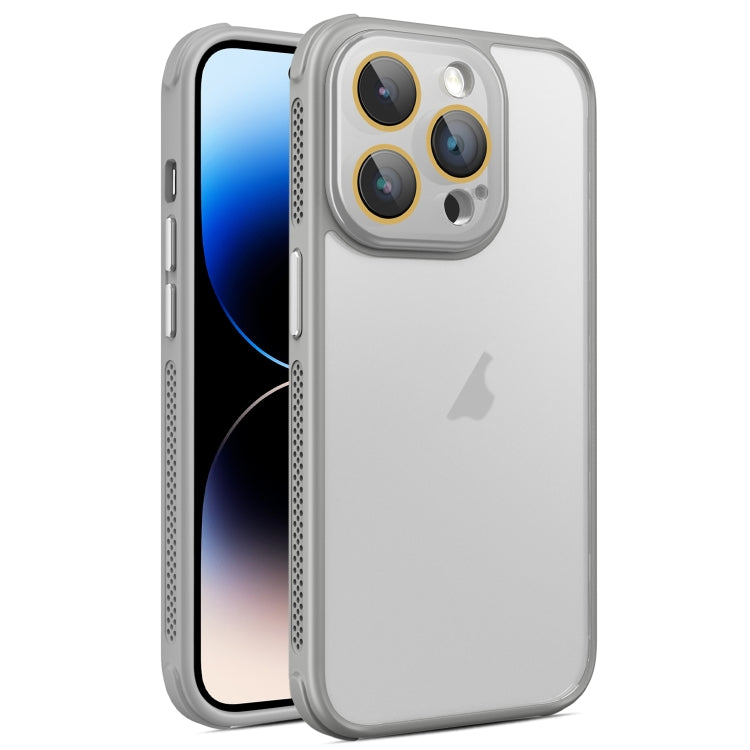 For iPhone 14 Pro Hardware Side Cooling Skin Feel Frosted Phone Case with Lens Film