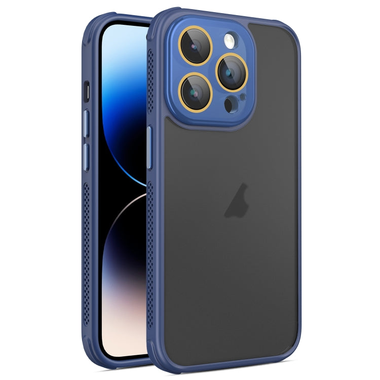 For iPhone 14 Pro Hardware Side Cooling Skin Feel Frosted Phone Case with Lens Film