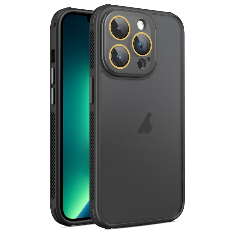 For iPhone 13 Pro Max Hardware Side Cooling Skin Feel Frosted Phone Case with Lens Film