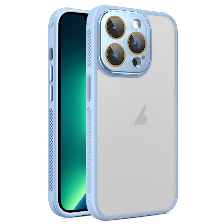 For iPhone 13 Pro Hardware Side Cooling Skin Feel Frosted Phone Case with Lens Film