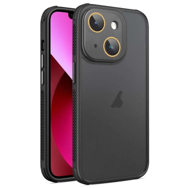 For iPhone 13 Hardware Side Cooling Skin Feel Frosted Phone Case with Lens Film