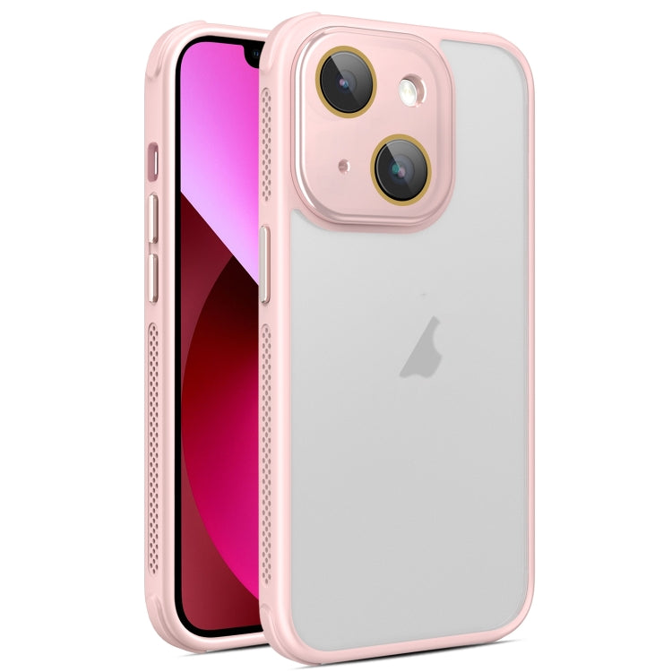 For iPhone 13 Hardware Side Cooling Skin Feel Frosted Phone Case with Lens Film