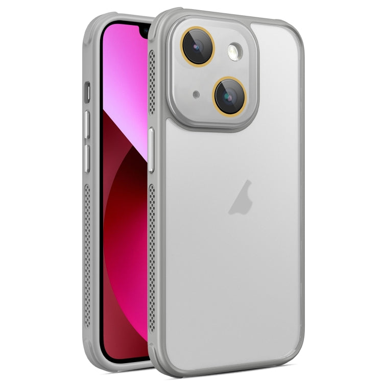 For iPhone 13 Hardware Side Cooling Skin Feel Frosted Phone Case with Lens Film