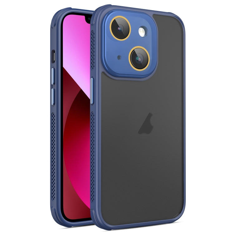 For iPhone 13 Hardware Side Cooling Skin Feel Frosted Phone Case with Lens Film