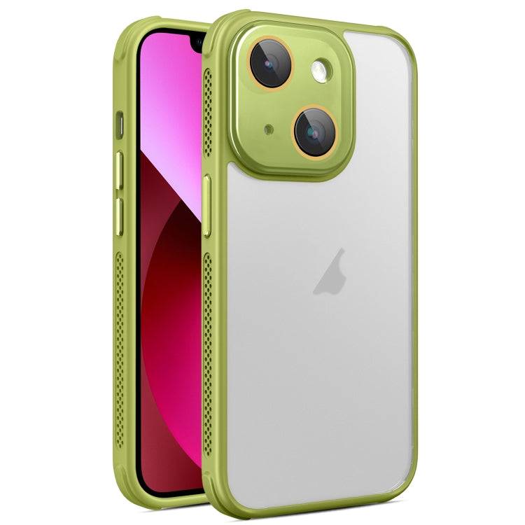 For iPhone 13 Hardware Side Cooling Skin Feel Frosted Phone Case with Lens Film