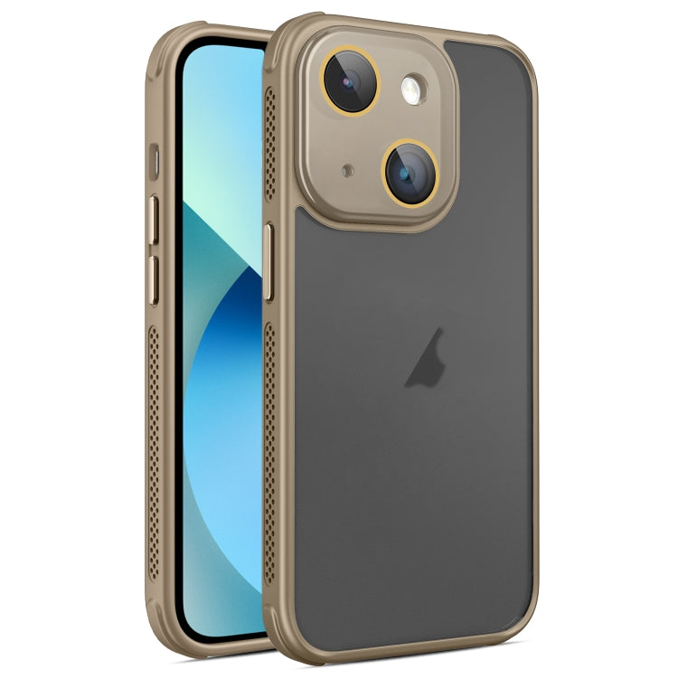 For iPhone 13 Hardware Side Cooling Skin Feel Frosted Phone Case with Lens Film