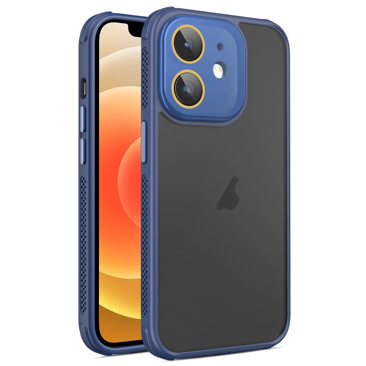 For iPhone 12 Hardware Side Cooling Skin Feel Frosted Phone Case with Lens Film