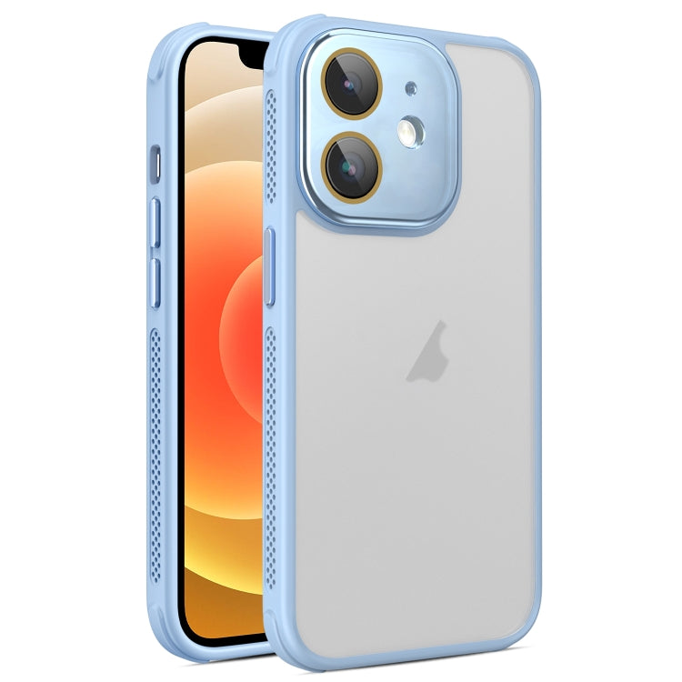 For iPhone 12 Hardware Side Cooling Skin Feel Frosted Phone Case with Lens Film