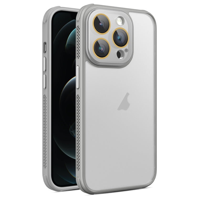 For iPhone 12 Pro Max Hardware Side Cooling Skin Feel Frosted Phone Case with Lens Film