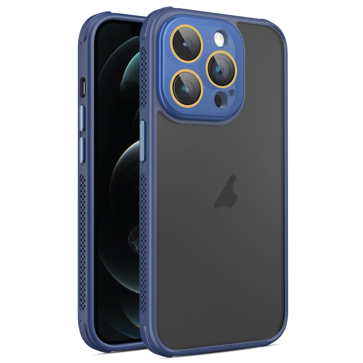 For iPhone 12 Pro Max Hardware Side Cooling Skin Feel Frosted Phone Case with Lens Film