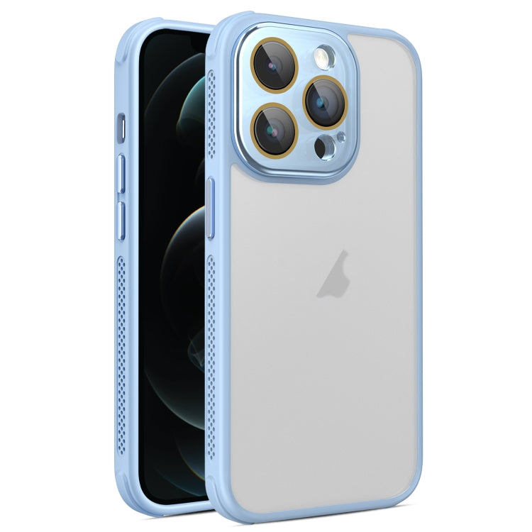 For iPhone 12 Pro Max Hardware Side Cooling Skin Feel Frosted Phone Case with Lens Film