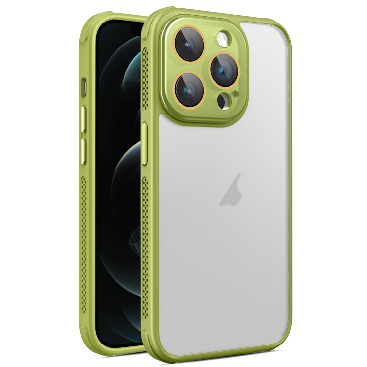 For iPhone 12 Pro Max Hardware Side Cooling Skin Feel Frosted Phone Case with Lens Film