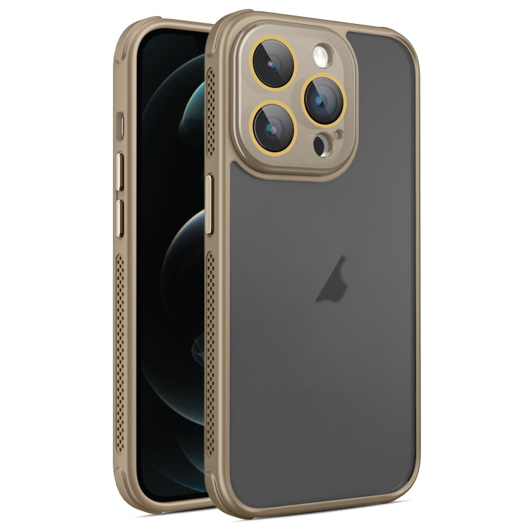 For iPhone 12 Pro Max Hardware Side Cooling Skin Feel Frosted Phone Case with Lens Film