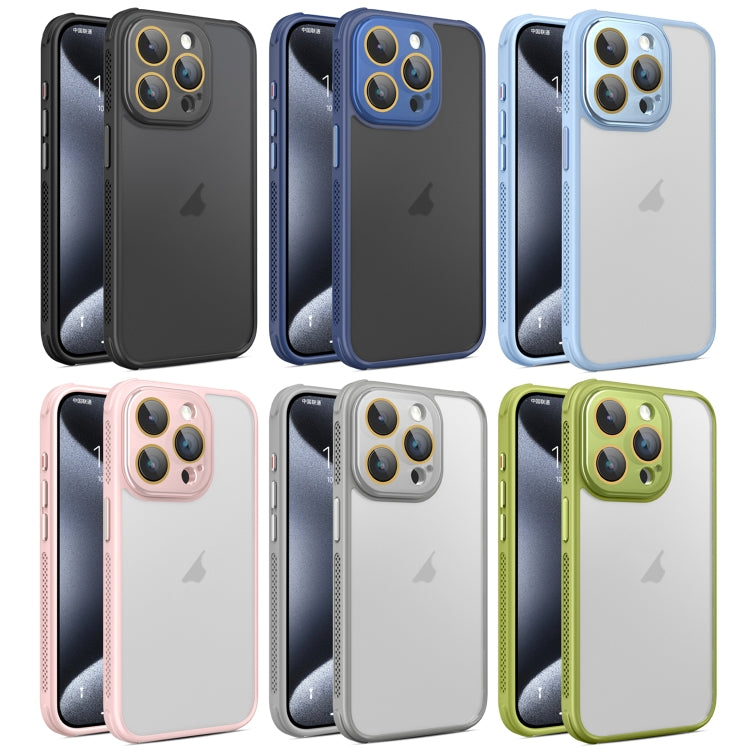 For iPhone 13 Pro Hardware Side Cooling Skin Feel Frosted Phone Case with Lens Film