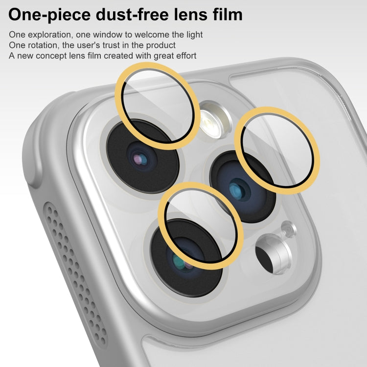 For iPhone 13 Hardware Side Cooling Skin Feel Frosted Phone Case with Lens Film