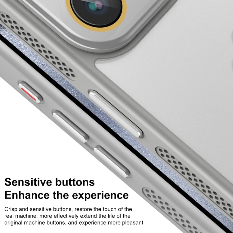 For iPhone 16 Pro Max Hardware Side Cooling Skin Feel Frosted Phone Case with Lens Film
