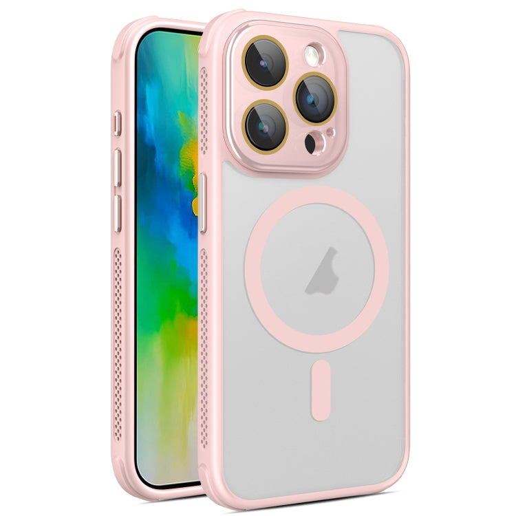 For iPhone 16 Pro Max Hardware Side Cooling Skin Feel Frosted MagSafe Magnetic Phone Case with Lens Film