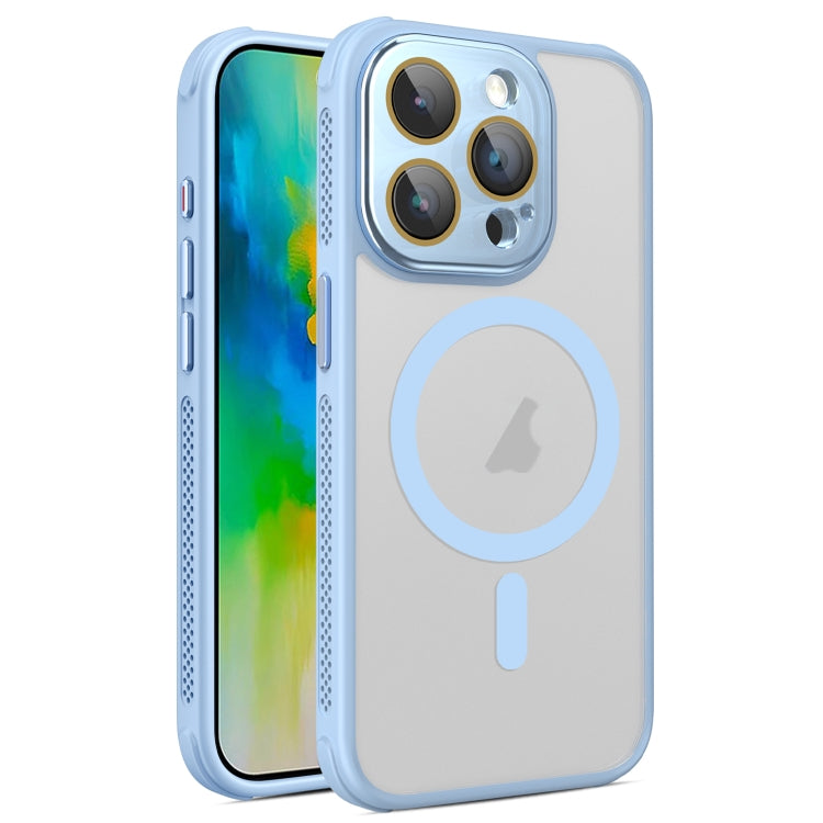 For iPhone 16 Pro Hardware Side Cooling Skin Feel Frosted MagSafe Magnetic Phone Case with Lens Film