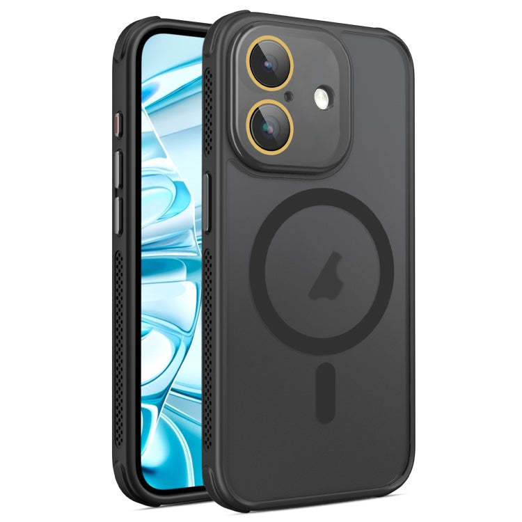 For iPhone 16 Plus Hardware Side Cooling Skin Feel Frosted MagSafe Magnetic Phone Case with Lens Film