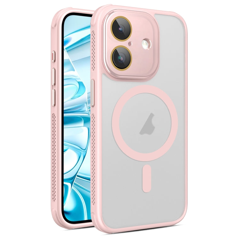 For iPhone 16 Plus Hardware Side Cooling Skin Feel Frosted MagSafe Magnetic Phone Case with Lens Film