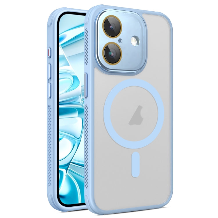 For iPhone 16 Plus Hardware Side Cooling Skin Feel Frosted MagSafe Magnetic Phone Case with Lens Film