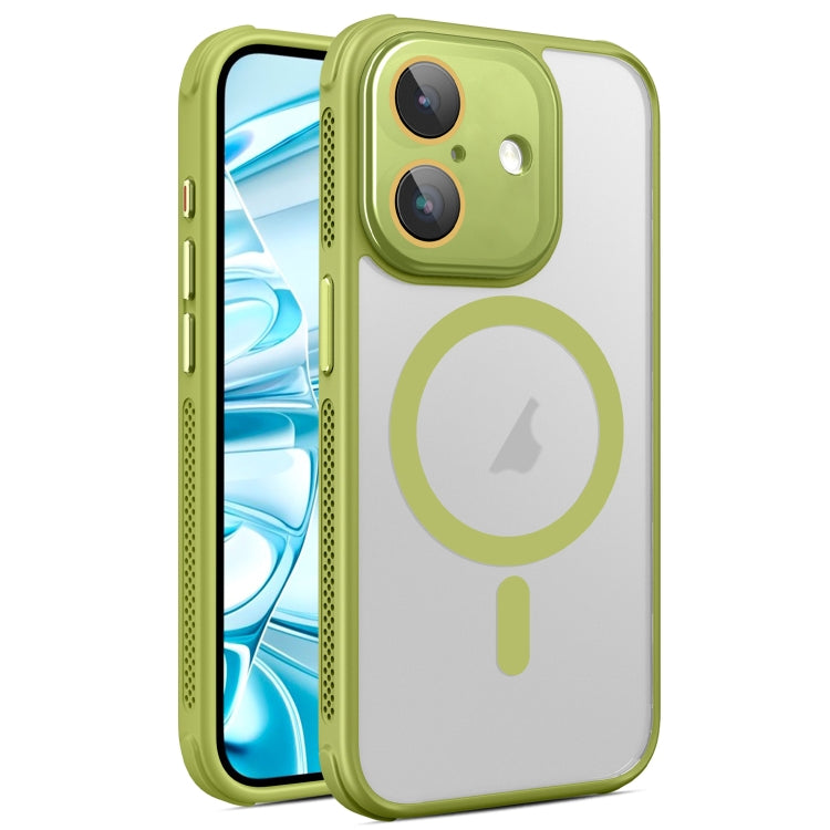 For iPhone 16 Plus Hardware Side Cooling Skin Feel Frosted MagSafe Magnetic Phone Case with Lens Film