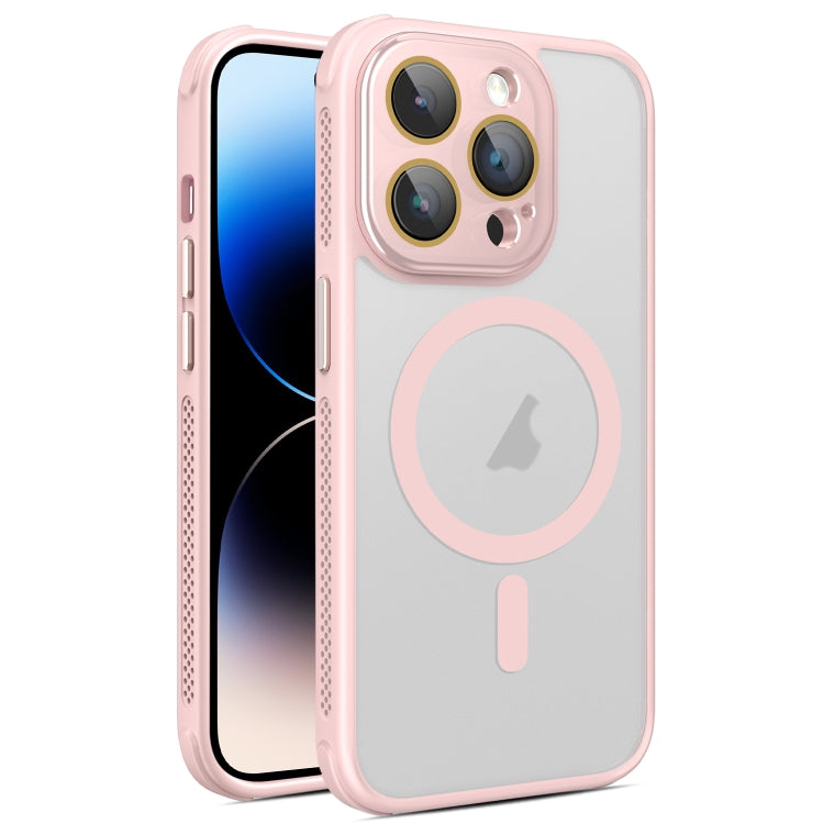 For iPhone 14 Pro Hardware Side Cooling Skin Feel Frosted MagSafe Magnetic Phone Case with Lens Film