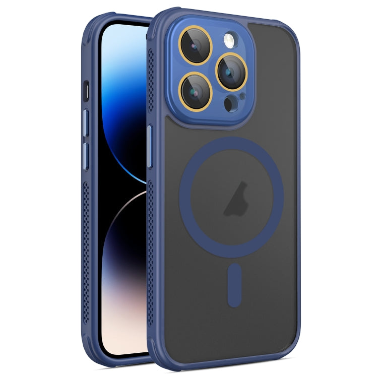 For iPhone 14 Pro Hardware Side Cooling Skin Feel Frosted MagSafe Magnetic Phone Case with Lens Film