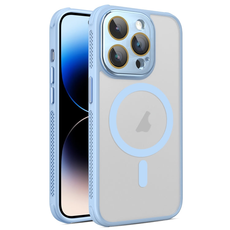 For iPhone 14 Pro Hardware Side Cooling Skin Feel Frosted MagSafe Magnetic Phone Case with Lens Film