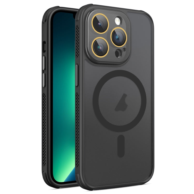 For iPhone 13 Pro Max Hardware Side Cooling Skin Feel Frosted MagSafe Magnetic Phone Case with Lens Film