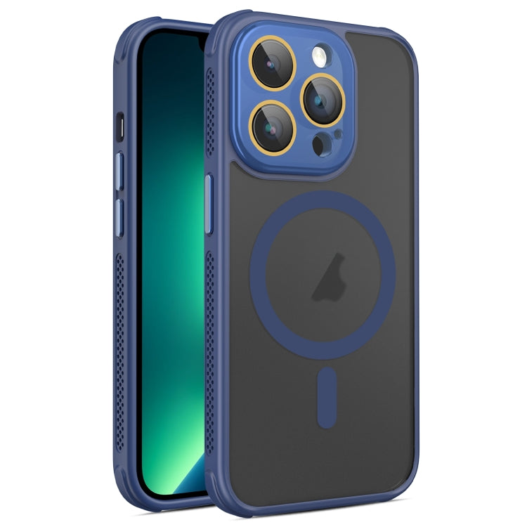 For iPhone 13 Pro Max Hardware Side Cooling Skin Feel Frosted MagSafe Magnetic Phone Case with Lens Film