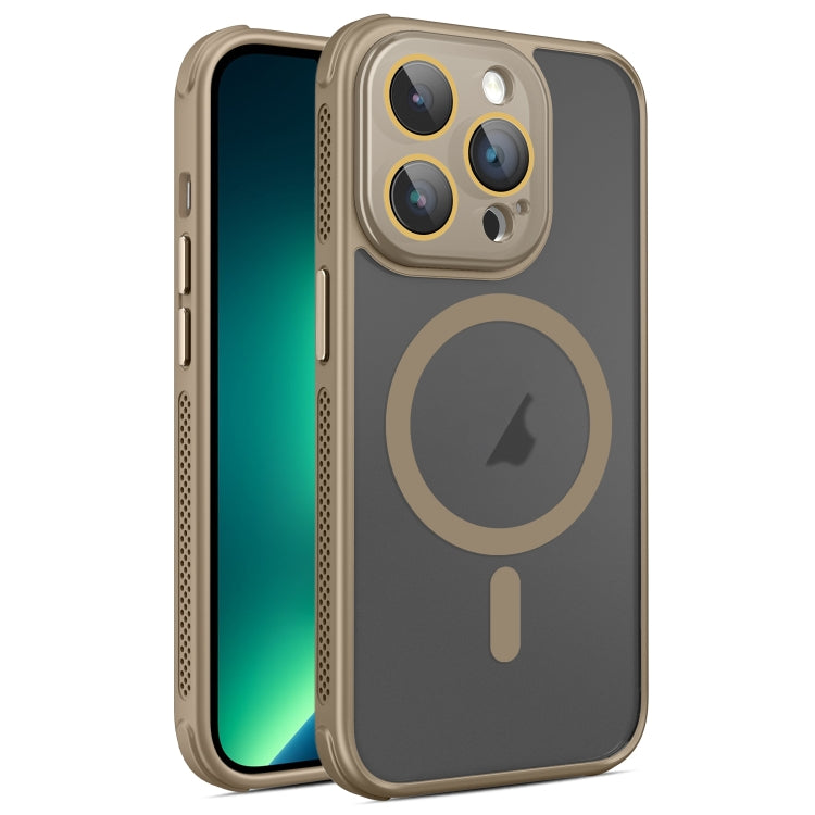 For iPhone 13 Pro Hardware Side Cooling Skin Feel Frosted MagSafe Magnetic Phone Case with Lens Film