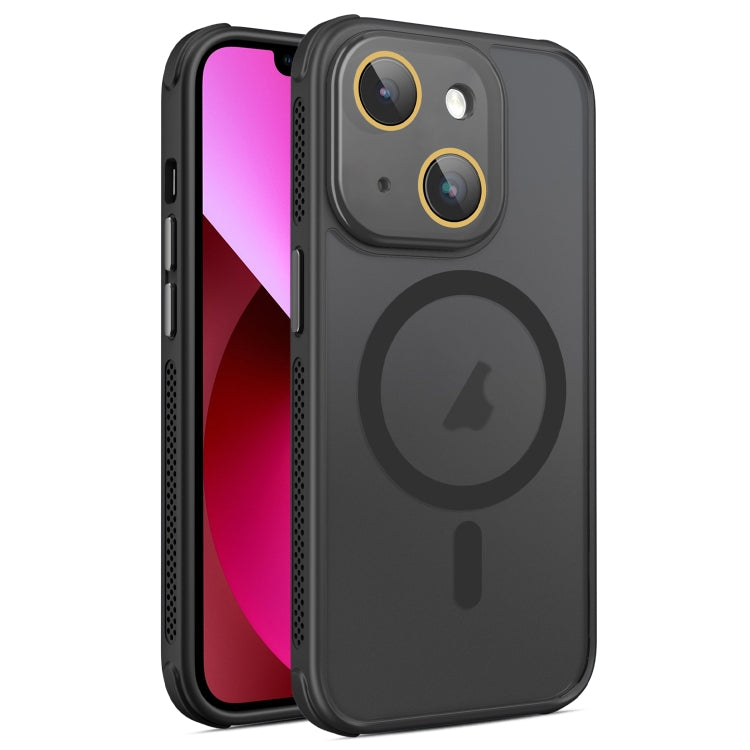 For iPhone 13 Hardware Side Cooling Skin Feel Frosted MagSafe Magnetic Phone Case with Lens Film