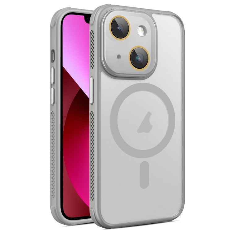 For iPhone 13 Hardware Side Cooling Skin Feel Frosted MagSafe Magnetic Phone Case with Lens Film